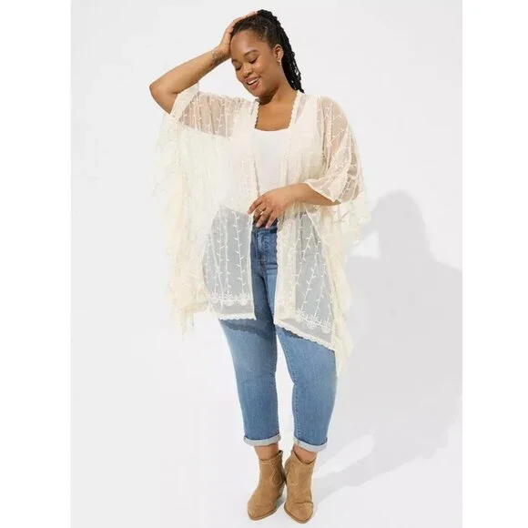 Torrid Lace Ruana Wrap - Picture 3 of 11